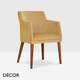 Icon Chairs - Sofia P Dining Chair with Arms and Round Legs - In Designer Fabrics & Eco Leathers - Décor for Business