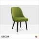 Icon Chairs - Donatella S Dining Chair with Round Legs - In Designer Fabrics & Eco Leathers - Décor for Business