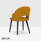 Icon Chairs - Greta P Hole Dining Chair with Armrests and Round Legs - In Designer Fabrics & Eco Leathers - Décor for Business