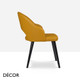 Icon Chairs - Greta P Hole Dining Chair with Armrests and Round Legs - In Designer Fabrics & Eco Leathers - Décor for Business