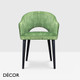Icon Chairs - Greta P Hole Dining Chair with Armrests and Round Legs - In Designer Fabrics & Eco Leathers - Décor for Business