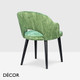Icon Chairs - Greta P Hole Dining Chair with Armrests and Round Legs - In Designer Fabrics & Eco Leathers - Décor for Business