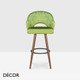 Icon Chairs - Greta BS Hole Bar Stool with Round Legs - In Designer Fabrics & Eco Leathers - Décor for Business