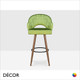 Icon Chairs - Greta BS Hole Bar Stool with Round Legs - In Designer Fabrics & Eco Leathers - Décor for Business