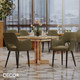 Icon Chairs - Vania P Hole Dining Chair with Arms and Round Legs - In Designer Fabrics & Eco Leathers - Décor for Business