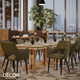 Icon Chairs - Vania P Hole Dining Chair with Arms and Round Legs - In Designer Fabrics & Eco Leathers - Décor for Business