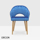 Icon Chairs - Voila S Hole Dining Chair with Round Legs - In Designer Fabrics & Eco Leathers - Décor for Business