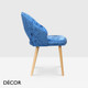 Icon Chairs - Voila S Hole Dining Chair with Round Legs - In Designer Fabrics & Eco Leathers - Décor for Business