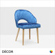Icon Chairs - Voila S Hole Dining Chair with Round Legs - In Designer Fabrics & Eco Leathers - Décor for Business