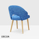 Icon Chairs - Voila S Hole Dining Chair with Round Legs - In Designer Fabrics & Eco Leathers - Décor for Business