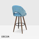 Icon Chairs - Voila BS Hole Bar Stool with Round Legs - In Designer Fabrics & Eco Leathers - Décor for Business