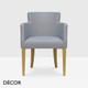 Icon Chairs - Lido P Dining Chair with Armrests and Square Legs - In Designer Fabrics & Eco Leathers - Décor for Business
