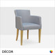 Icon Chairs - Lido P Dining Chair with Armrests and Square Legs - In Designer Fabrics & Eco Leathers - Décor for Business