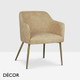 Icon Chairs -  Lorena P Dining Chair with Armrests and Metal Legs - In Designer Fabrics & Eco Leathers - Décor for Business