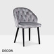 1 A  1 Icon Chairs - Jerry S Dining Chair with a Chesterfield Interior and Round Legs - In Designer Fabrics & Eco Leathers - Made for You - Décor for Business