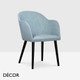 Icon Chairs - Jerry P Dining Chair with Armrests and Round Legs - In Designer Fabrics & Eco Leathers - Décor for Business