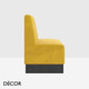 1 A  1 Icon Chairs - Saul Bench with a Fluted Back - In Designer Fabrics & Eco Leathers - Décor for Business