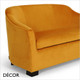 Icon Chairs - Coki Two-Seater Sofa with a Curved Wraparound Backrest - In Designer Fabrics & Eco Leathers - Décor for Business