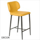 11 R Midj - Wrap Bar Stool Featuring Tapered Metal Legs, Counter Height - In Designer Fabrics & Eco Leathers - Décor for Designers