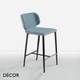 11 R Midj - Wrap Bar Stool Featuring Tapered Metal Legs, Counter Height - In Designer Fabrics & Eco Leathers - Décor for Designers