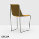 Midj - Apelle Chair with a Sled Base - Hide or Tuscan Hide Body in Designer Colours - Décor for Designers