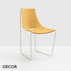 Midj - Apelle Chair with a Sled Base - Hide or Tuscan Hide Body in Designer Colours - Décor for Designers