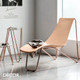 Midj - Apelle Chaise Longue with a Sled Base - Hide or Tuscan Hide Body in Designer Colours - Décor for Designers