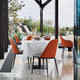Midj - Lea Dining Chair with Tapered Metal Legs - In Designer Fabrics, Leather & Eco Leathers - Décor for Designers