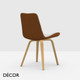 Midj - Dalia Dining Chair with Bentwood Legs - In Designer Fabrics, Leather & Eco Leathers - Décor for Designers