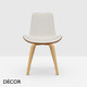 Midj - Dalia Dining Chair with Bentwood Legs - In Designer Fabrics, Leather & Eco Leathers - Décor for Designers