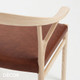Midj - Oslo Chair with Armrests and a Hide or Tuscan Hide Seat with a Natural Ash Veneer Frame - Décor for Designers