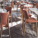 Midj - Joe Dining Chair in Designer Fabrics & Eco Leathers with Tapered Metal Legs - Décor for Designers