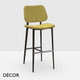 1 S Midj - Joe Bar Stool with Tapered Metal Legs, Bar Height - Designer Fabric, Leather & Eco Leather Seat and Backrest in Designer Colours - Décor for Designers 1 S Midj - Joe Bar Stool with Tapered Metal Legs, Bar Height - Designer Fabric, Leather & Eco Leather Seat and Backrest in Designer Colours - Décor for Designers