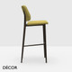 1 S Midj - Joe Bar Stool with Tapered Metal Legs, Bar Height - Designer Fabric, Leather & Eco Leather Seat and Backrest in Designer Colours - Décor for Designers 1 S Midj - Joe Bar Stool with Tapered Metal Legs, Bar Height - Designer Fabric, Leather & Eco Leather Seat and Backrest in Designer Colours - Décor for Designers