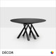 A1 Midj - Forest Table Featuring a Ø150cm Round Top in Designer Wood Veneers, Marbles & Ceramics - Décor for Designers