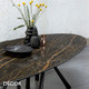 A1 Midj - Forest Table Featuring a 280cm Oval Top in Designer Wood Veneers, Marbles & Ceramics - Décor for Designers