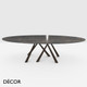 A1 Midj - Forest Table Featuring a 280cm Oval Top in Designer Wood Veneers, Marbles & Ceramics - Décor for Designers