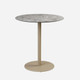 1   A 1 Décor Select - Tiffany Dove Grey Powder-Coated Round Dining Table Base with a Slim Round Base and Round Compact Laminate Tops in Grit-Effect or Dove Grey in a Range of Sizes