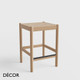 Décor Select - Palma Bar Stool without Backrest in Natural or Stained Ash, Bar and Counter Heights - In Designer Wood Stain Colours - Décor Business