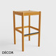 Décor Select - Palma Bar Stool without Backrest in Natural or Stained Ash, Bar and Counter Heights - In Designer Wood Stain Colours - Décor Business