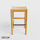 Décor Select - Palma Bar Stool without Backrest in Natural or Stained Ash, Bar and Counter Heights - In Designer Wood Stain Colours - Décor Business