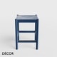 Décor Select - Palma Bar Stool without Backrest in Natural or Stained Ash, Bar and Counter Heights - In Designer Wood Stain Colours - Décor Business