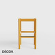 Décor Select - Palma Bar Stool without Backrest in Natural or Stained Ash, Bar and Counter Heights - In Designer Wood Stain Colours - Décor Business