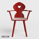 Décor Select - Monaco ‘Heart-shaped’ Dining Chair with Armrests in Natural or Stained Ash - In Designer Colours and Wood Finishes - Décor for Business Décor Select - Monaco ‘Heart-shaped’ Dining Chair with Armrests in Natural or Stained Ash - In Designer Colours and Wood Finishes - Décor for Business
