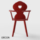 Décor Select - Monaco ‘Heart-shaped’ Dining Chair with Armrests in Natural or Stained Ash - In Designer Colours and Wood Finishes - Décor for Business Décor Select - Monaco ‘Heart-shaped’ Dining Chair with Armrests in Natural or Stained Ash - In Designer Colours and Wood Finishes - Décor for Business