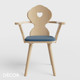 Décor Select - Monaco ‘Heart-shaped’ Dining Chair with Armrests in Natural or Stained Ash and an Upholstered Seat - In Designer Fabrics and Wood Finishes - Décor for Business Décor Select - Monaco ‘Heart-shaped’ Dining Chair with Armrests in Natural or Stained Ash and an Upholstered Seat - In Designer Fabrics and Wood Finishes - Décor for Business