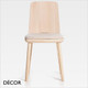 Décor Select - Tablet Dining Chair in Natural or Stained Ash and an Upholstered Seat - In Designer Fabrics and Wood Finishes - Décor for Business