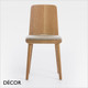 Décor Select - Tablet Dining Chair in Natural or Stained Ash and an Upholstered Seat - In Designer Fabrics and Wood Finishes - Décor for Business