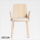 11A 2 Décor Select - Tablet Dining Chair with Armrests in Natural or Stained Ash with an Upholstered Seat - In Designer Fabrics and Wood Finishes 11A 2 Décor Select - Tablet Dining Chair with Armrests in Natural or Stained Ash with an Upholstered Seat - In Designer Fabrics and Wood Finishes