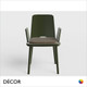 11A 2 Décor Select - Tablet Dining Chair with Armrests in Natural or Stained Ash with an Upholstered Seat - In Designer Fabrics and Wood Finishes 11A 2 Décor Select - Tablet Dining Chair with Armrests in Natural or Stained Ash with an Upholstered Seat - In Designer Fabrics and Wood Finishes